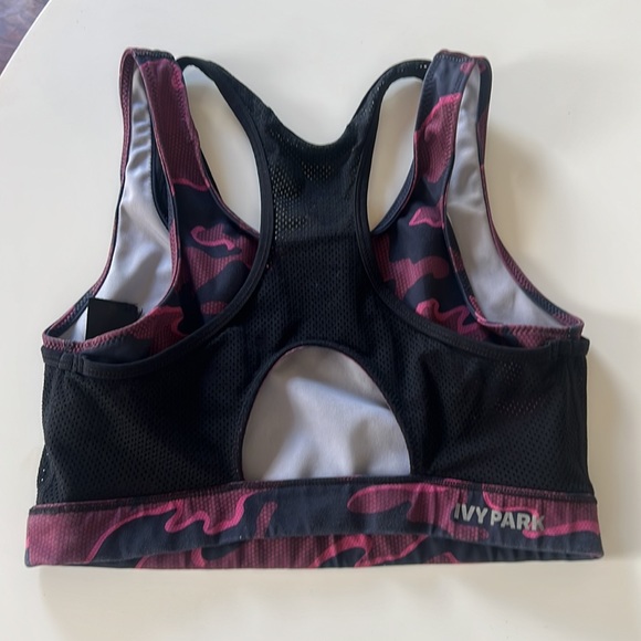 IVY PARK black & pink double layer mesh sports bra - Picture 4 of 5